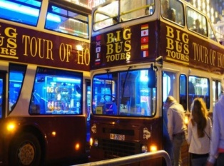 香港大巴士夜游